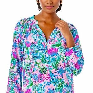 Lilly Pulitzer Elsa silk blouse xxl